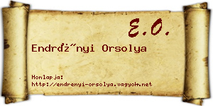Endrényi Orsolya névjegykártya