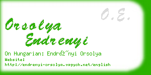 orsolya endrenyi business card